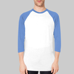 BB453 Poly-Cotton 3/4 Sleeve Raglan