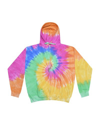 Unisex Tie-Dyed Full-Zip Hooded Sweatshirt