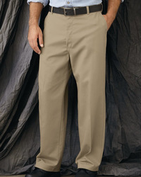 Men's Plain Front Casual Cotton Pants