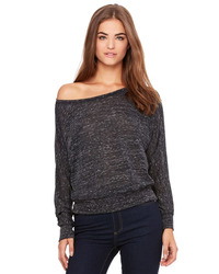Women’s Flowy Off Shoulder Long Sleeve Tee