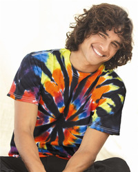 Rainbow Cut-Spiral Tie-Dyed T-Shirt