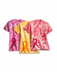Awareness Ribbon Tie-Dyed T-Shirt