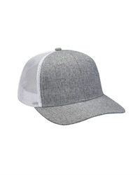 Heather Woven/Soft Mesh Trucker Style Cap