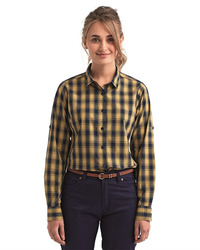 Women's Mulligan Check Long Sleeve Cotton Dress Shirt