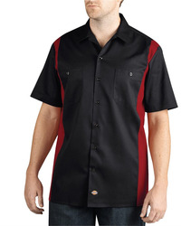 Two-Tone Short-Sleeve Work Shirt