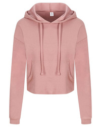 Women's Girlie Cropped Hooded Fleece with Pocket