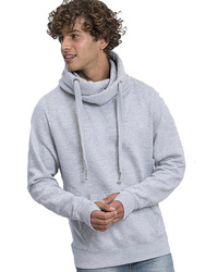 Cross Neck Hooded Sweatshirt