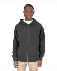 Men's Garment-Dyed Double-Zip Hooded Sweatshirt
