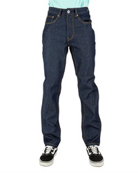Raw Denim Straight-Leg Jean Pants