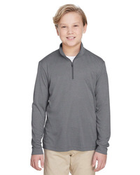 Youth Zone Sonic Heather Performance Quarter-Zip Pullolver