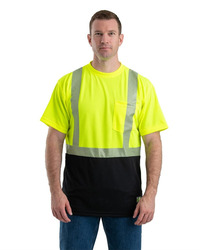 Unisex Hi-Vis Class 2 Color Blocked Pocket T-Shirt