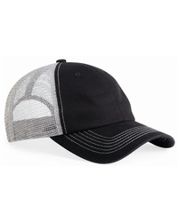 Contrast-Stitch Mesh-Back Cap