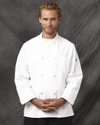 Button Chef Coat with Thermometer Pocket