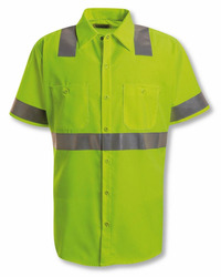 Men's High Visibility Safety Short Sleeve Work Shirt