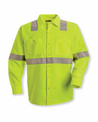 Men's High Visibility Safety Long Sleeve Work Shirt