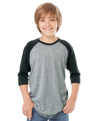 Youth Baseball Fine Jersey Three-Quarter Sleeve Tee