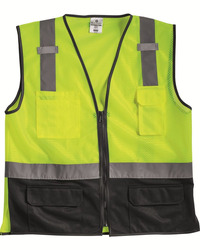 Unisex Black Bottom Mesh Class 2 Vest