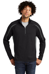 Sport Wick ® Stretch 1/4 Zip Colorblock Pullover