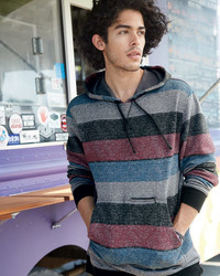 Men's Printed Stripes Fleece Sweatshirt