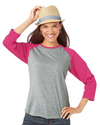 Women's Baseball Fine Jersey Three-Quarter Sleeve Tee