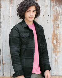 Men's Quilted Flannel Shirt Jacket