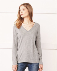 Women's Flowy Long Sleeve V-Neck Tee