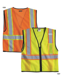 Unisex Economy Contrasting Vest with Zippered Front