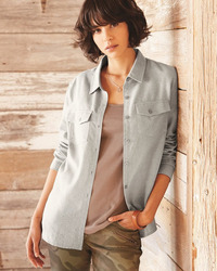 Women's Solid Flannel Shirt