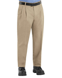 Men's Odd-Extended Sizes Pleated Twill Slacks