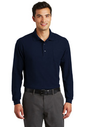 Port Authority® - Long Sleeve Silk Touch™ Polo with Pocket. K500LSP