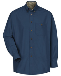 Men's Cotton Contrast Dress Shirt