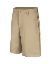 Men's Extended Sizes Cotton Casual Plain Front Shorts