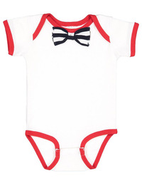 Infant Baby Rib Bow Tie Bodysuit
