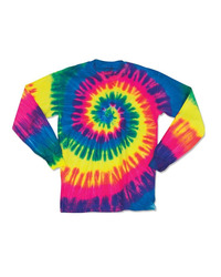 Youth Multi-Color Spiral Tie-Dyed Long Sleeve
