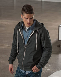 Unisex Retro Heather Full-Zip Hooded Sweatshirt