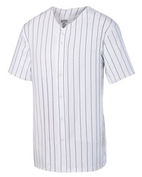 Unisex Pinstripe Full Button Baseball Jersey