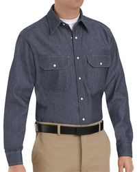 Men's Tall Deluxe Denim Long Sleeve Shirt
