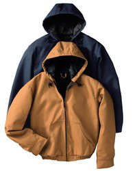 Men's Blended Duck Zip-Front Hooded Jacket