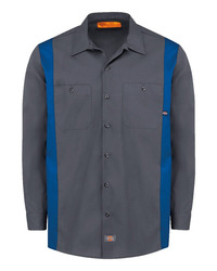 Industrial Colorblocked Long Sleeve Shirt - Tall Sizes
