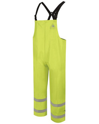 Men's Hi-Visibility Flame-Resitant Rain Bib Overall - 13 oz.