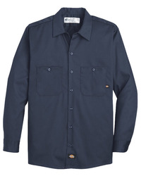 Men's Industrial Cotton Long Sleeve Work Shirt