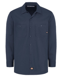 Industrial Cotton Long Sleeve Work Shirt - Tall Sizes