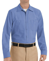 Men's Tall Industrial Long Sleeve Work Shirt