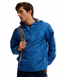 Men's Range Hooded Packable Quarter-Zip Jacket