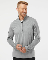 Men's Ultimate365 Heather Block Printed Quarter-Zip Pullover