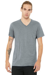 Unisex Heather CVC V Neck Tee