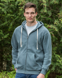 Unisex Vintage Fleece Full-Zip Hooded Sweatshirt