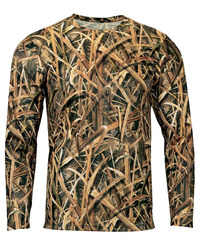 Men's Oxford Performance Camo Print Long Sleeve T-Shirt