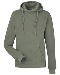 Unisex Pigment-Dyed Fleece Hooded Sweatshirt