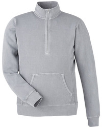 Unisex Pigment-Dyed Fleece Quarter-Zip Pullover
